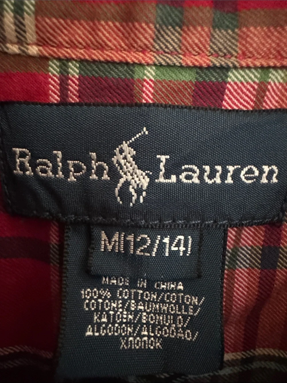 Ralph Lauren boys button down size 12/14 excellent condition